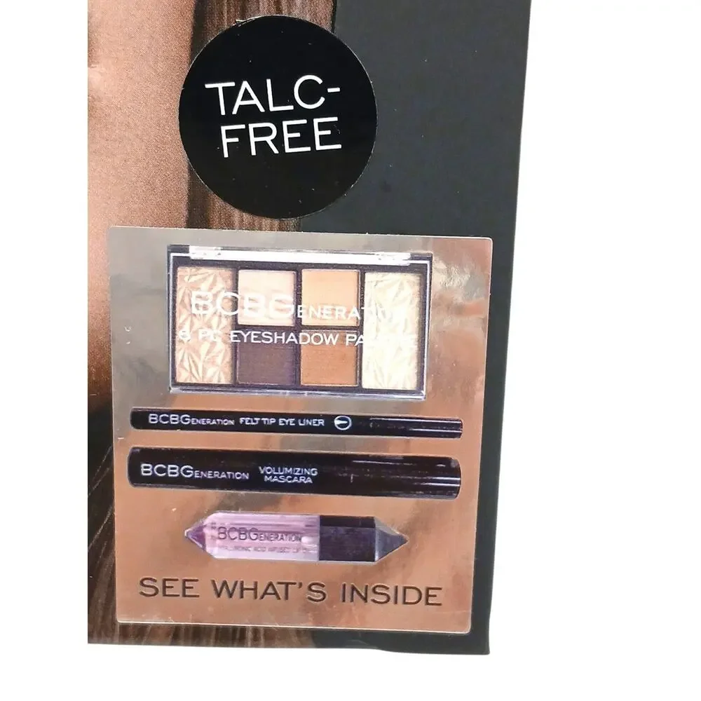 4 Pc Set BCBGeneration Natural Complete Eyes Liner Mascara Lip Set Talc Free New